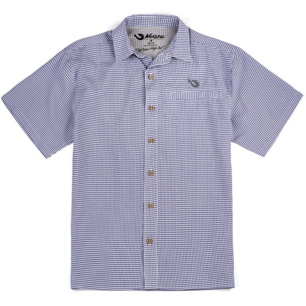 Mojo Sportswear Co. Performance Sports Men's Purple Check Casual Shirt NWOT Sz M